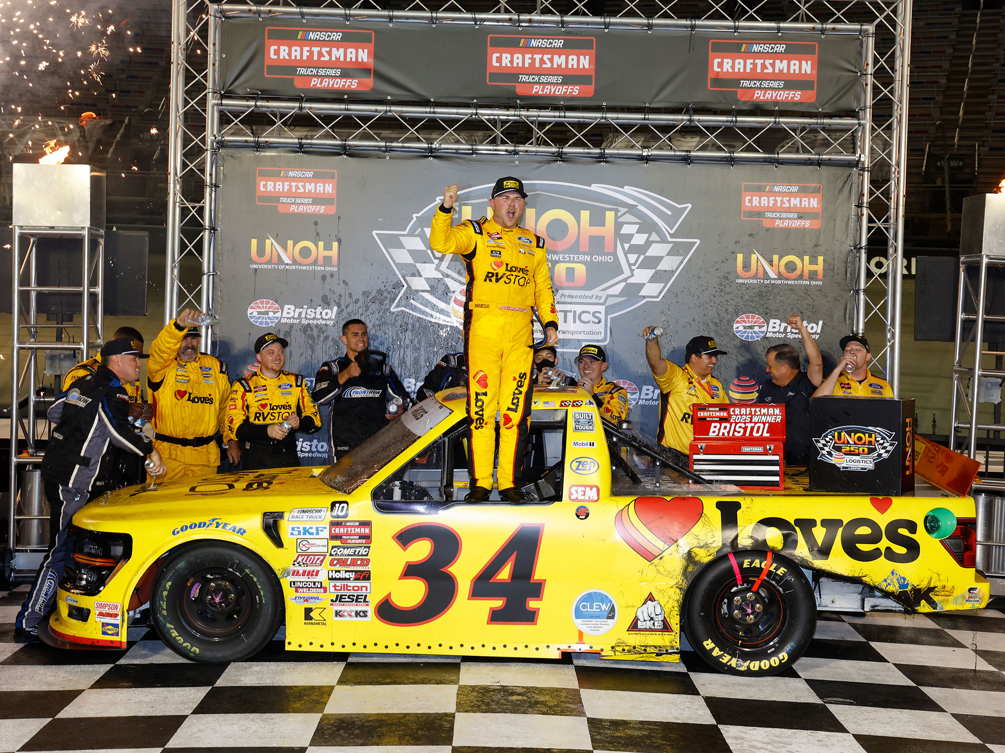 Johnny Layne Racing Layne Riggs 2025 Love's RV Stop Bristol 9/11/25 Race Win 1:24 Color ...