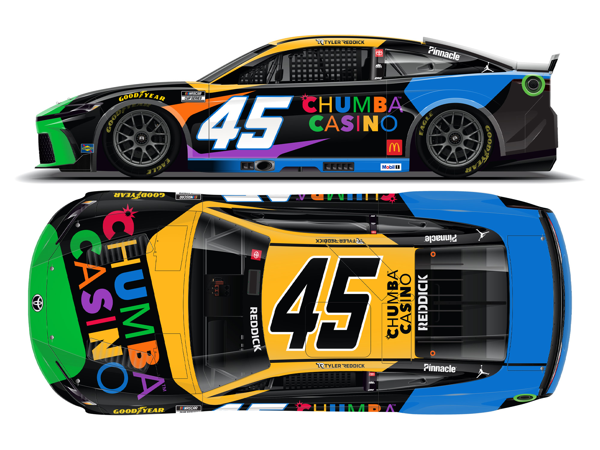 Tyler reddick 2025 chumba casino 1 64 nascar diecast