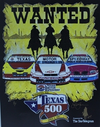 1997 Texas 500 " Wanted " Artist Proof Sam Bass Remark  Print 23" X 18" 1997 Texas 500 " Wanted " Artist Proof Sam Bass Remark  Print 23" X 18"