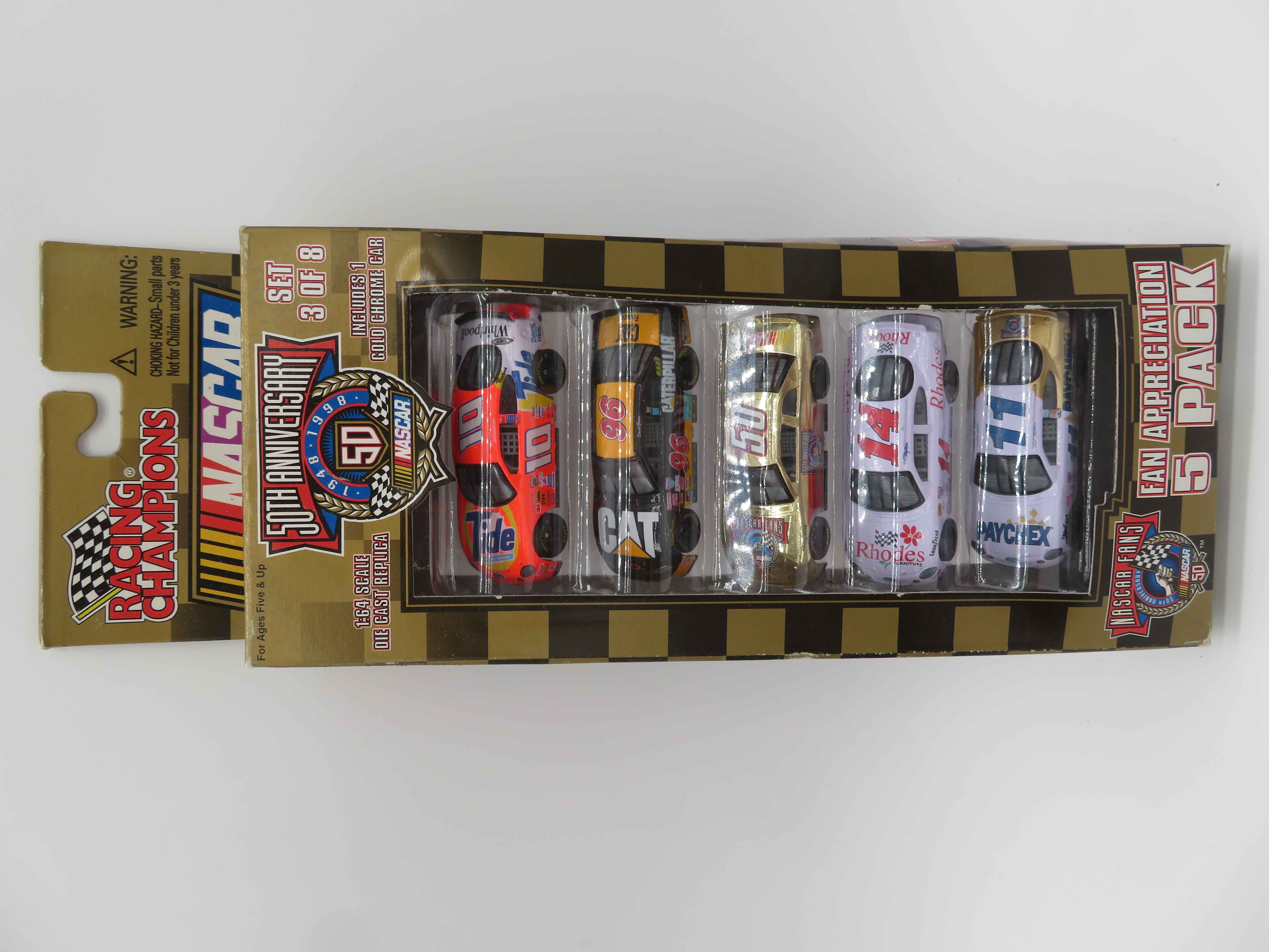1998 Fan Appreciation 5 pack 1:64 Set 3 Of 8 Racing Champions