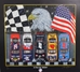2000 Armed Forces " A Five Car Salute " Numbered Sam Bass Print 27" X 25" - SB-AFIVECARSALUTE-P-G20