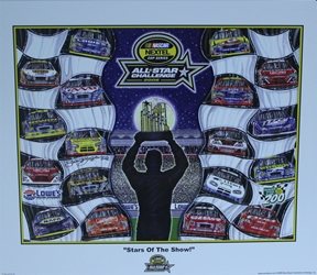2006 Nextel Cup All-Star Challenge " Stars Of The Show "Sam Bass Print 19" X 26" 2006 Nextel Cup All-Star Challenge " Starts Of The Show "Sam Bass Print 19" X 26"