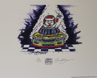 2007 Santa Claus Numbered and Autographed by Sam Bass Print 14" X 11 2007 Santa Claus Numbered and Autographed by Sam Bass Print 14" X 11