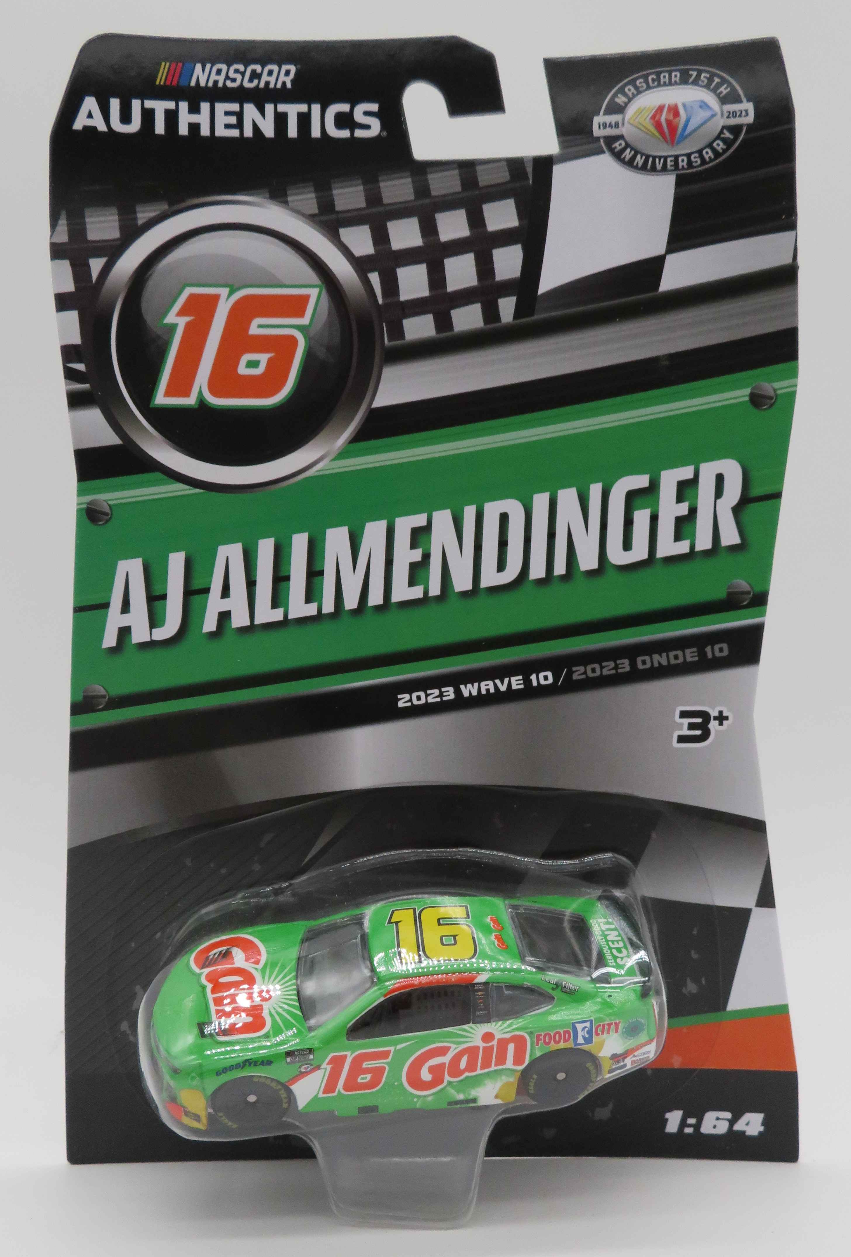 a230-10】ナスカー AJアルメンディンガー/エリック・アルミローラ #43 AJ Allmendinger 2023 Gain 1:64 Wave 10 Nascar Authentics