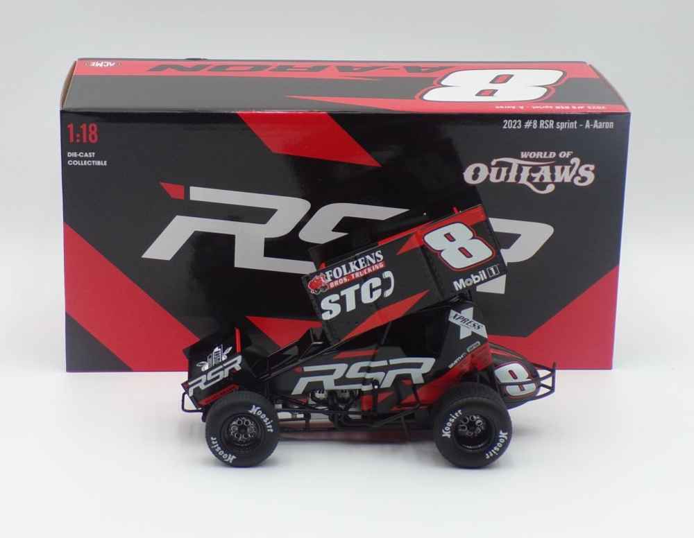 2022 Winged Sprint Car, #8 Aaron Reutzel Mobil 1 - Acme A6422015 - 1/64 Scale Diecast Car 2022 Winged Sprint Car, #8 Aaron Reutzel Mobil 1 - Acme A6422015 - 1/64 Scale Diecast Car