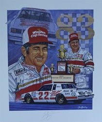 Autographed Bobby Allison 1983 Winston Cup Champion  Sam Bass 25" X 21" Print W/ COA Sam Bass, Bobby Allison, Coca~Cola, Monster Energy Cup Series, Winston Cup, Print, Autographed Bobby Allison 1983 Winston Cup Champion  Sam Bass 25" X 21" Print W/ COA