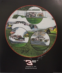 Autographed Dale Earnhardt "360" Artist Proof 1994 Sam Bass 25" X 22" Print w/ COA  Sam Bass, Intimidator, Earnhardt Sr., 1987, Monster Energy Cup Series, Winston Cup,Poster, The Count of Monte Carlo, Chanpion, Ralph