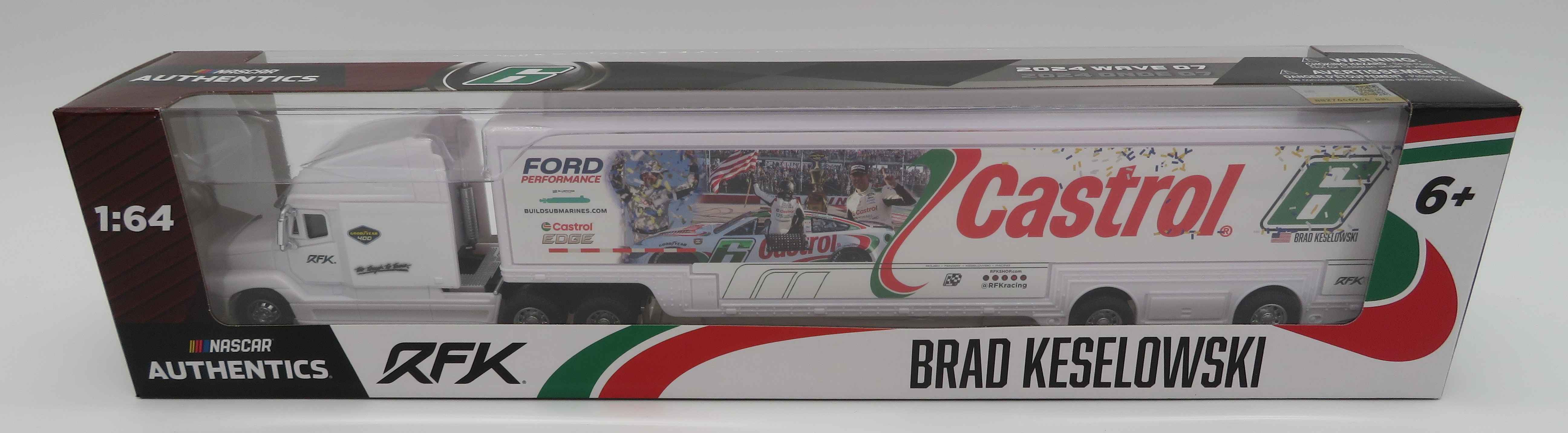 Brad Keselowski 2024 Castrol Throwback Wave 7 Hauler 1:64 Nascar