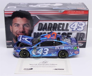 Bubba Wallace Autographed 2018 Air Force 1:24 Flashcoat Color Nascar Diecast Bubba Wallace Nascar Diecast,2018 Nascar Diecast,1:24 Scale Diecast, pre order diecast, 2018 Richard Petty Motorsports