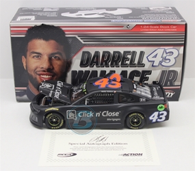 Bubba Wallace Autographed 2018 Click n Close Test Car 1:24 Nascar Diecast Bubba Wallace Nascar Diecast,2018 Nascar Diecast,1:24 Scale Diecast,pre order diecast, 2018 Richard Petty Motorsports