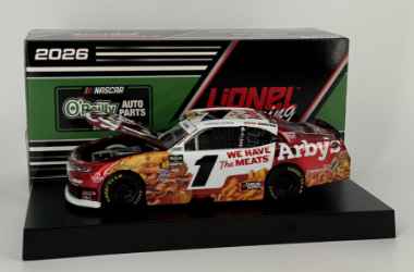 Carson Kvapil 2026 Arbys 1:24 Color Chrome OReilly Auto Parts Series Carson Kvapil, Nascar Diecast, 2026 Nascar Diecast, 1:24 Scale Diecast
