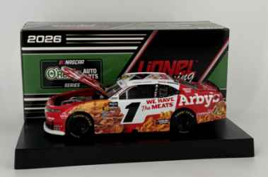 Carson Kvapil 2026 Arbys 1:24 OReilly Auto Parts Series Carson Kvapil, Nascar Diecast,2026 Nascar Diecast,1:24 Scale Diecast, pre order diecast