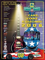 Charlotte 2008 "Speed Street 600 " Sam Bass Poster  25" X 18" Sam Bas Poster
