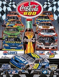 Charlotte Motorspeedway 2005 Coca Cola 600 "Bottle Rockets!" Sam Bass Poster 27" X 21" Sam Bas Poster