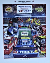 Charlotte Motorspeedway 2009 BOA 500 "Are You Ready...?" Sam Bass Print 27.5" X 21.5" Charlotte Motorspeedway 2009 BOA 500 "Are You Ready...?" Sam Bass Print 27.5" X 21.5"