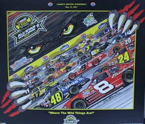Charlotte Motorspeedway Nextel All-Star 2007 "Where The Wild Things Are!" Sam Bass Print 22" X 26.5" Charlotte Motorspeedway Nextel All-Star 2007 "Where The Wild Things Are!" Sam Bass Print 22" X 26.5"