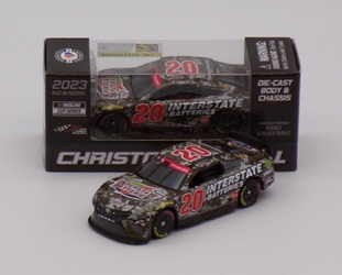 Christopher Bell 2023 Interstate Batteries Camo Salutes 1:64 Nascar Diecast - Diecast Chassis Christopher Bell, Nascar Diecast, 2023 Nascar Diecast, 1:64 Scale Diecast,