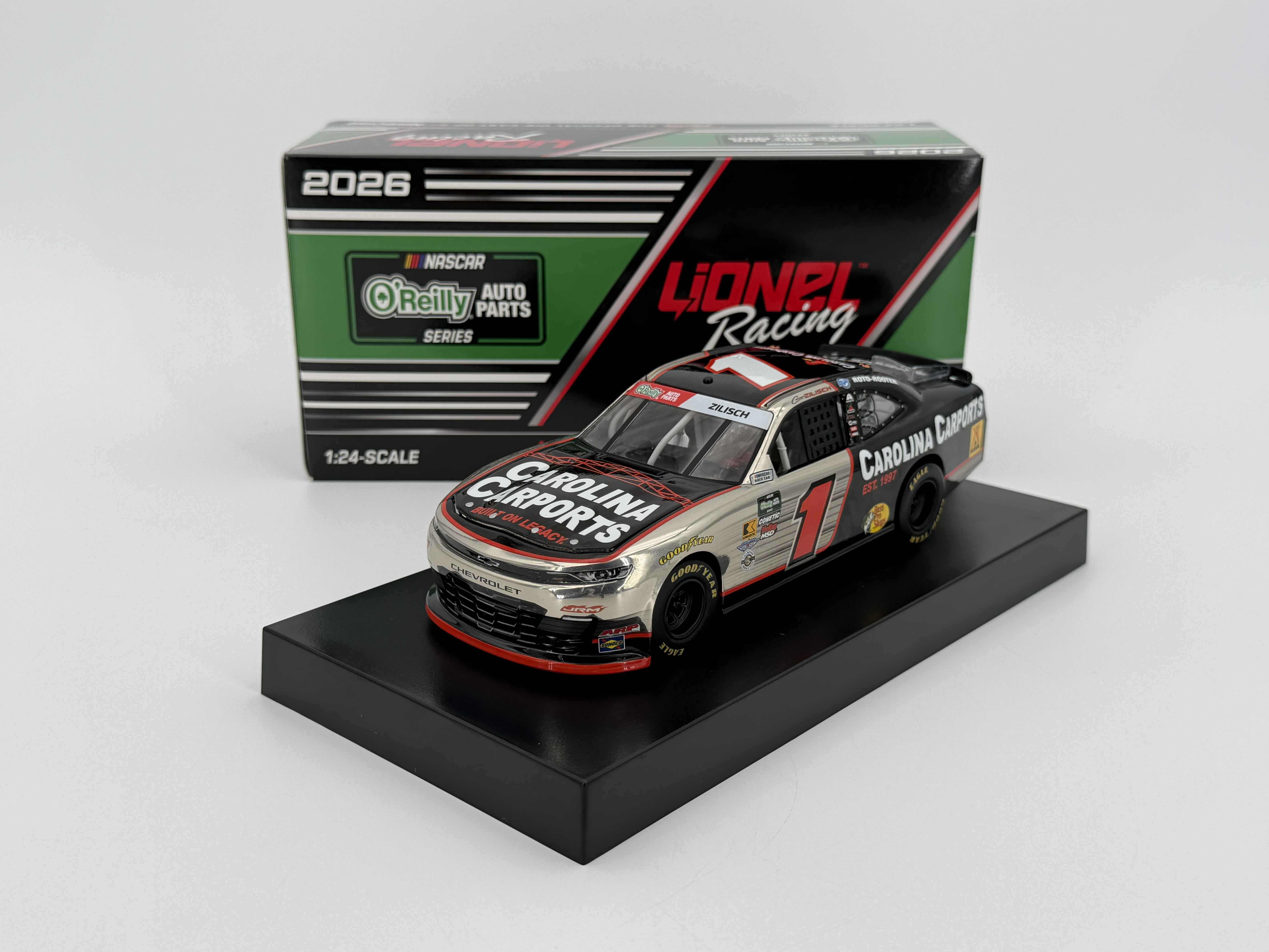 Connor Zilisch 2026 Carolina Carports 1:24 Color Chrome Xfinity