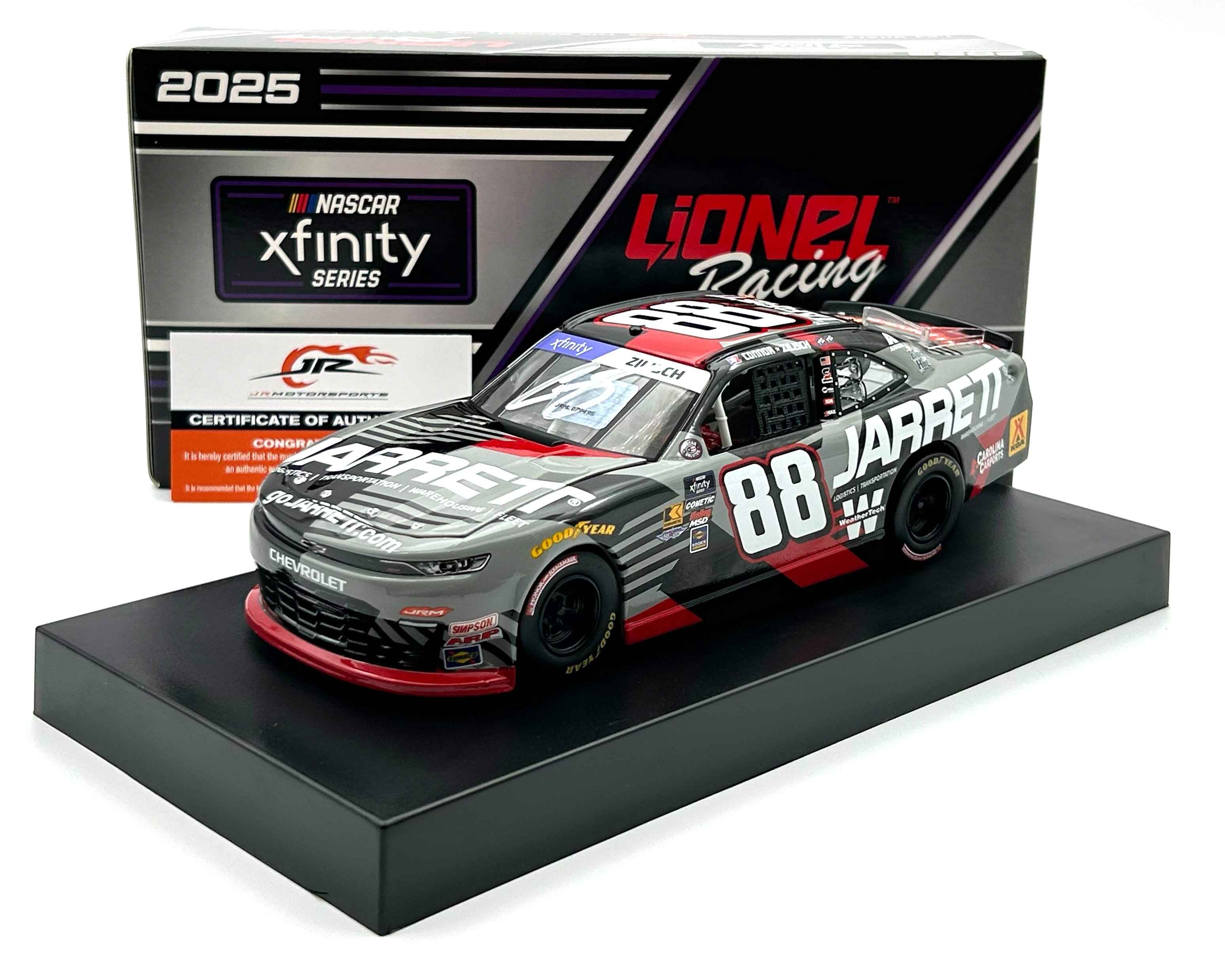 Connor Zilisch Autographed 2024 #88 Jarrett 1:24 Nascar Diecast