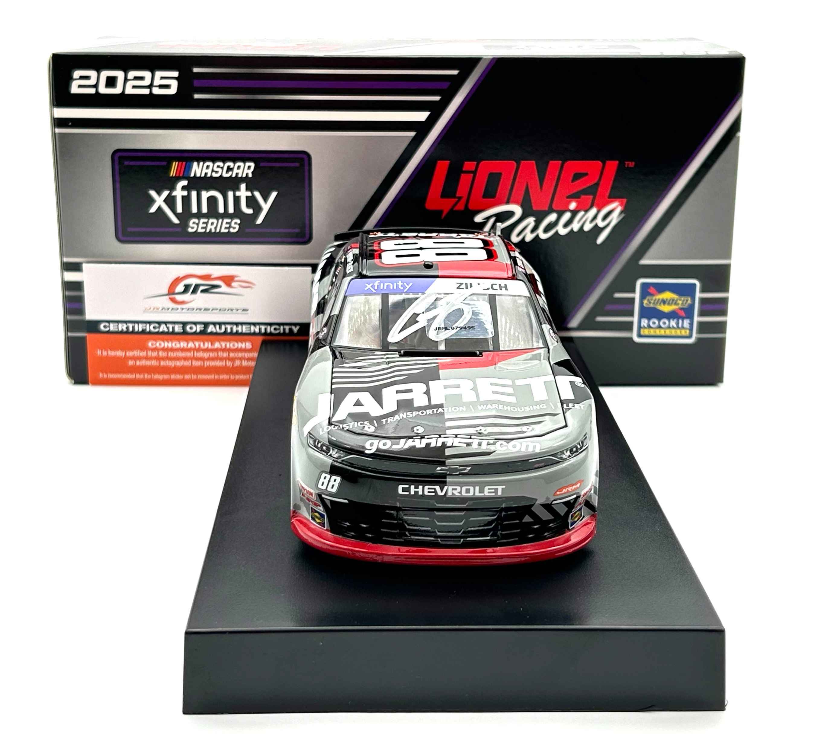 Connor Zilisch Autographed 2024 #88 Jarrett 1:24 Nascar Diecast