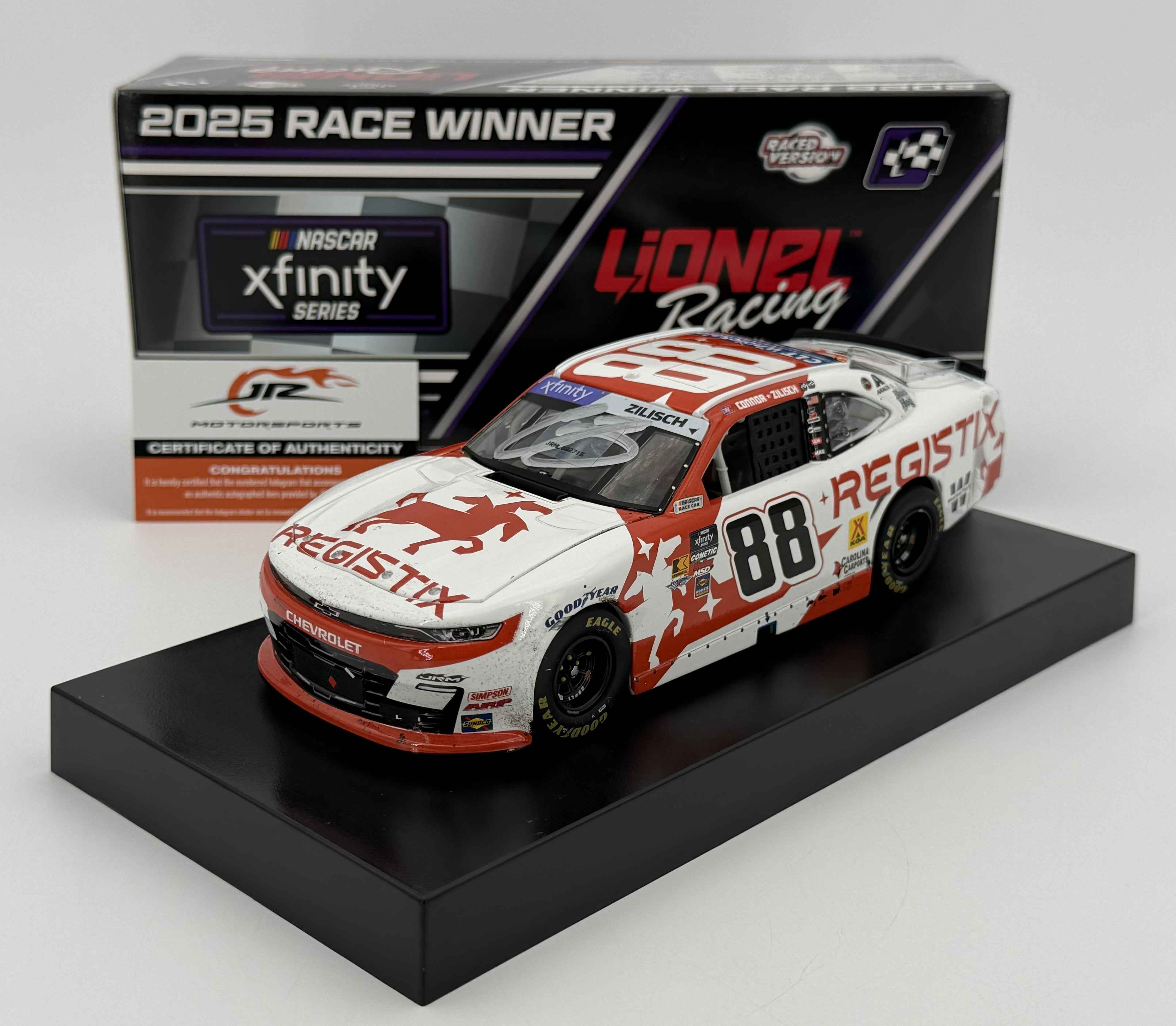 Connor Zilisch Dual Autograph 2025 Registix Pocono 06/21/25 Race