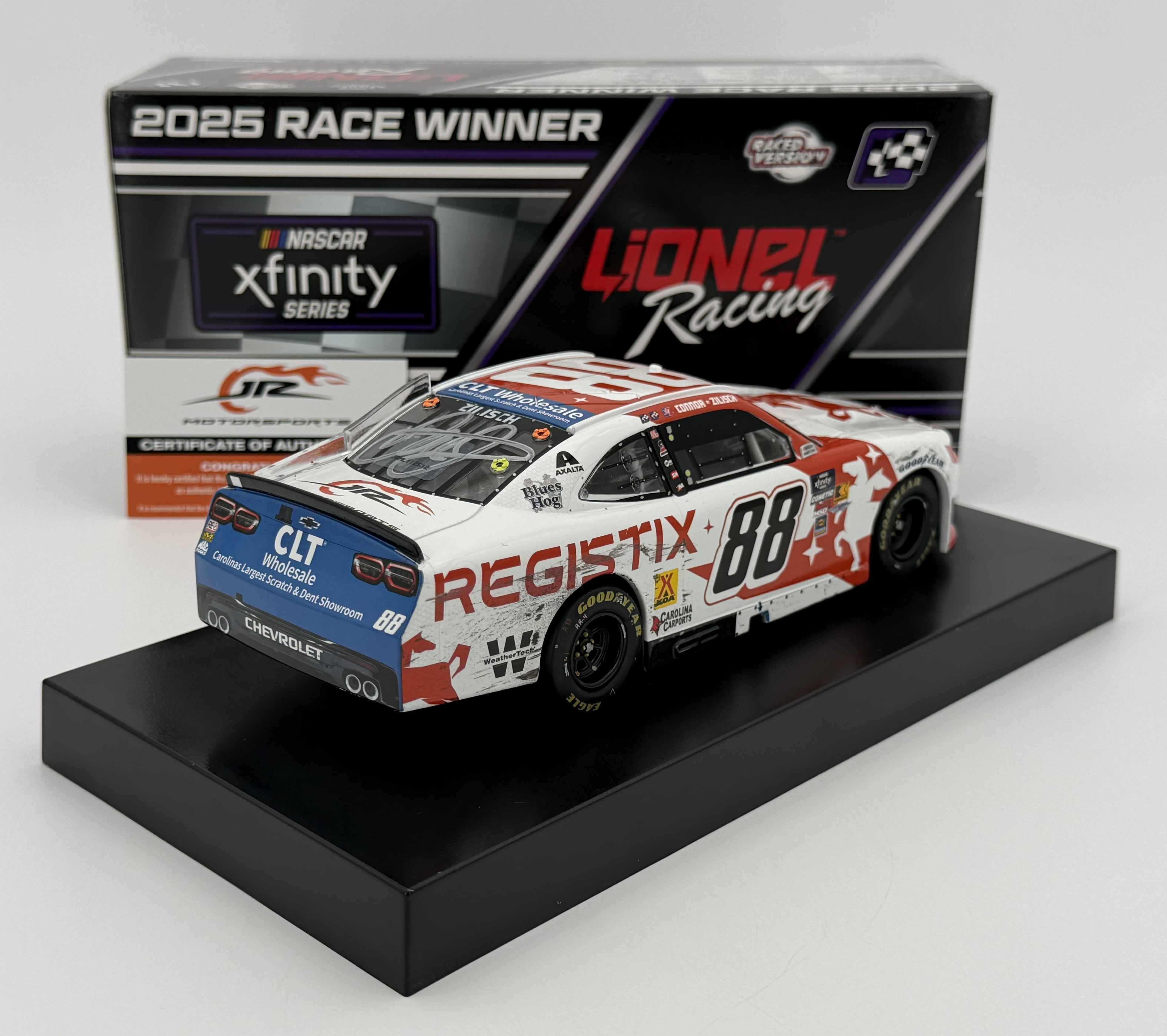 Connor Zilisch Dual Autograph 2025 Registix Pocono 06/21/25 Race