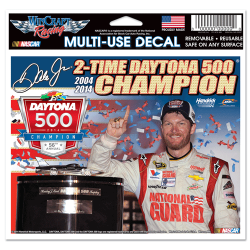 Dale Earnhardt Jr 2014 Daytona 500 Winner 4.5" X 6" Multi Use Decal Dale Jr Daytona 500, jr daytona, nascar diecast, diecast collectibles, nascar collectibles, nascar apparel, diecast cars, die-cast, racing collectibles, nascar die cast, lionel nascar, lionel diecast, action diecast, university of racing diecast, nhra diecast, nhra die cast, racing collectibles, historical diecast, nascar hat, nascar jacket, nascar shirt