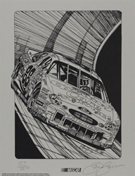 Dale Jarrett 1998 #88 Quality Care Numbered and Autographed by Sam Bass Lithographs Prints 14" X 11" Dale Jarrett 1998 Quality Care Numbered and Autographed by Sam Bass Lithographs Prints 14" X 11"