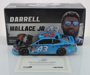 Darrell "Bubba" Wallace Autographed 2019 Aftershokz 1:24 NASCAR Diecast Darrell "Bubba" Wallace Nascar Diecast,2018 Nascar Diecast,1:24 Scale Diecast,pre order diecast, Wallace Auto Club, Fontana
