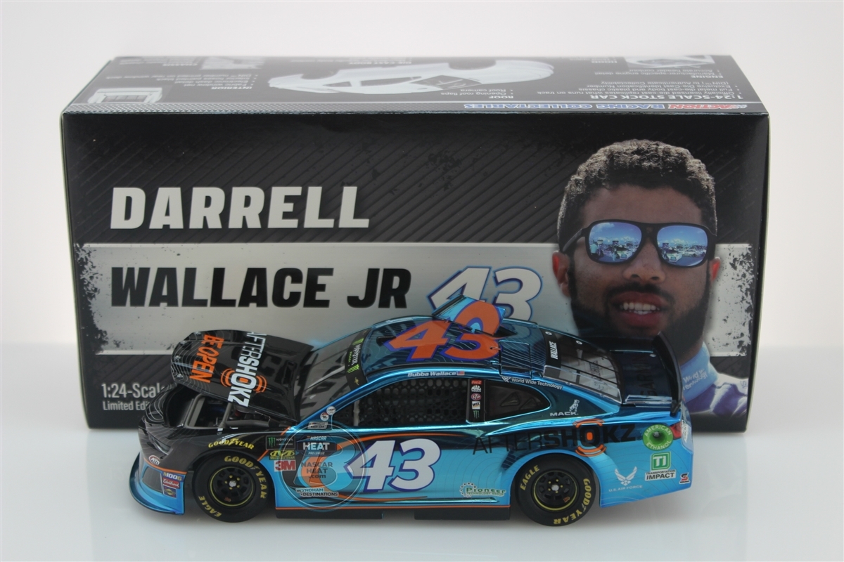 NASCAR 2019 DARRELL WALLACE JR #43 AFTERSHOKZ 1/24 CAR IN STOCK NOW 