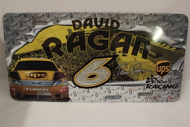 David Ragan #6 Ups Diamond Plate Car License Plate David Ragan ,Diamond Plate Car ,License Plate,R and R Imports,R&R