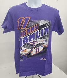 Denny Hamlin FedEx Express Purple Burnout Shirt Denny Hamlin, FedEx Express, Purple Burnout Shirt