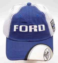 Ford / Built Ford Tough Blue & White Trucker Adult Hat Hat, Licensed