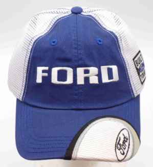 Ford / Built Ford Tough Blue & White Trucker Adult Hat Hat, Licensed