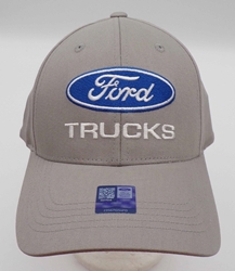 Ford Trucks Gray Hat Velcro Back OSFM Hat, Licensed
