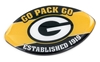GREEN BAY PACKERS SLOGAN FOOTBALL MAGNET nfl, magnet, lanyard, licensed, keychain