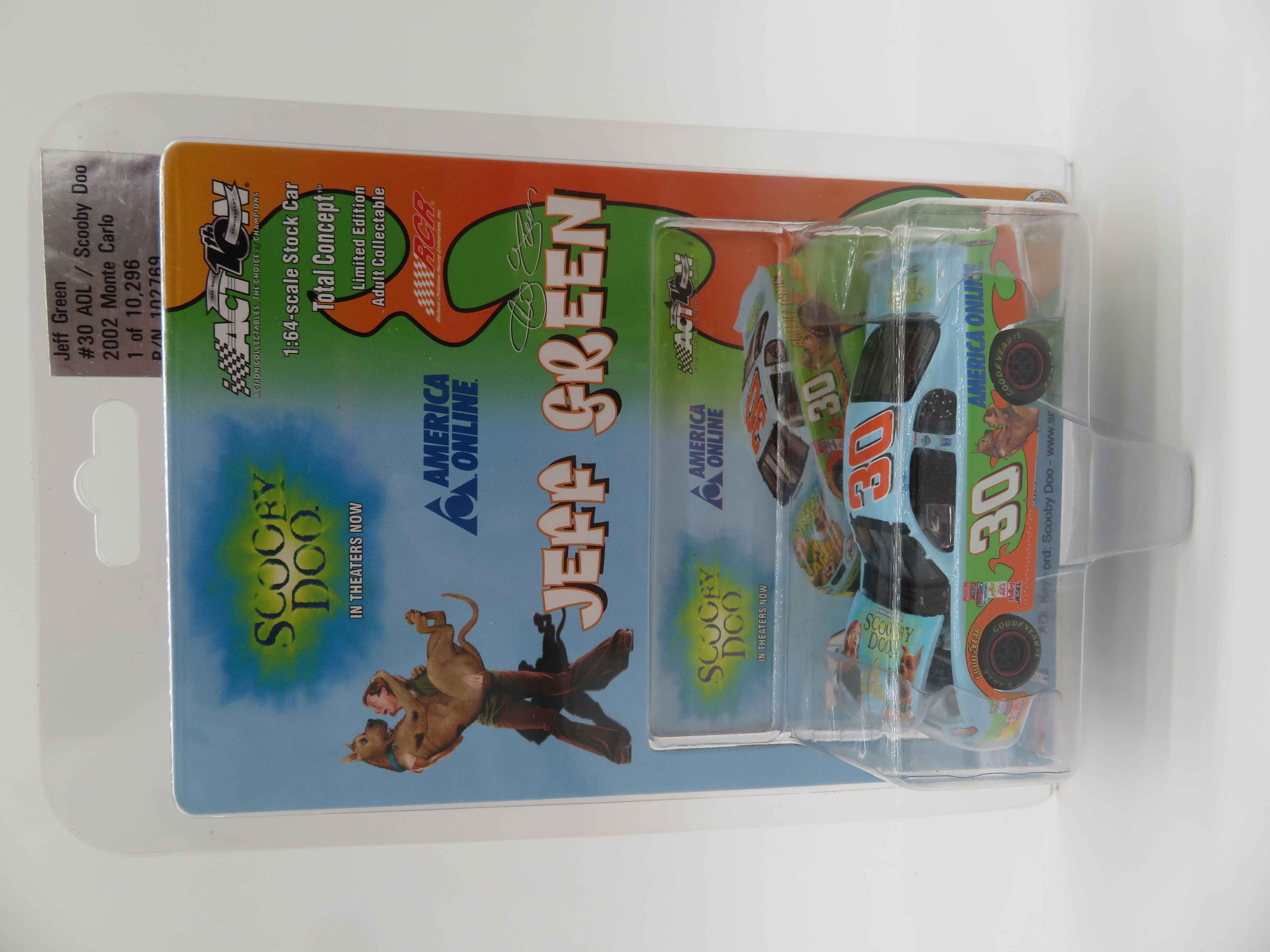Jeff Green 2002 #30 AOL / Scooby Doo 1:64 Total Concept Nascar Diecast