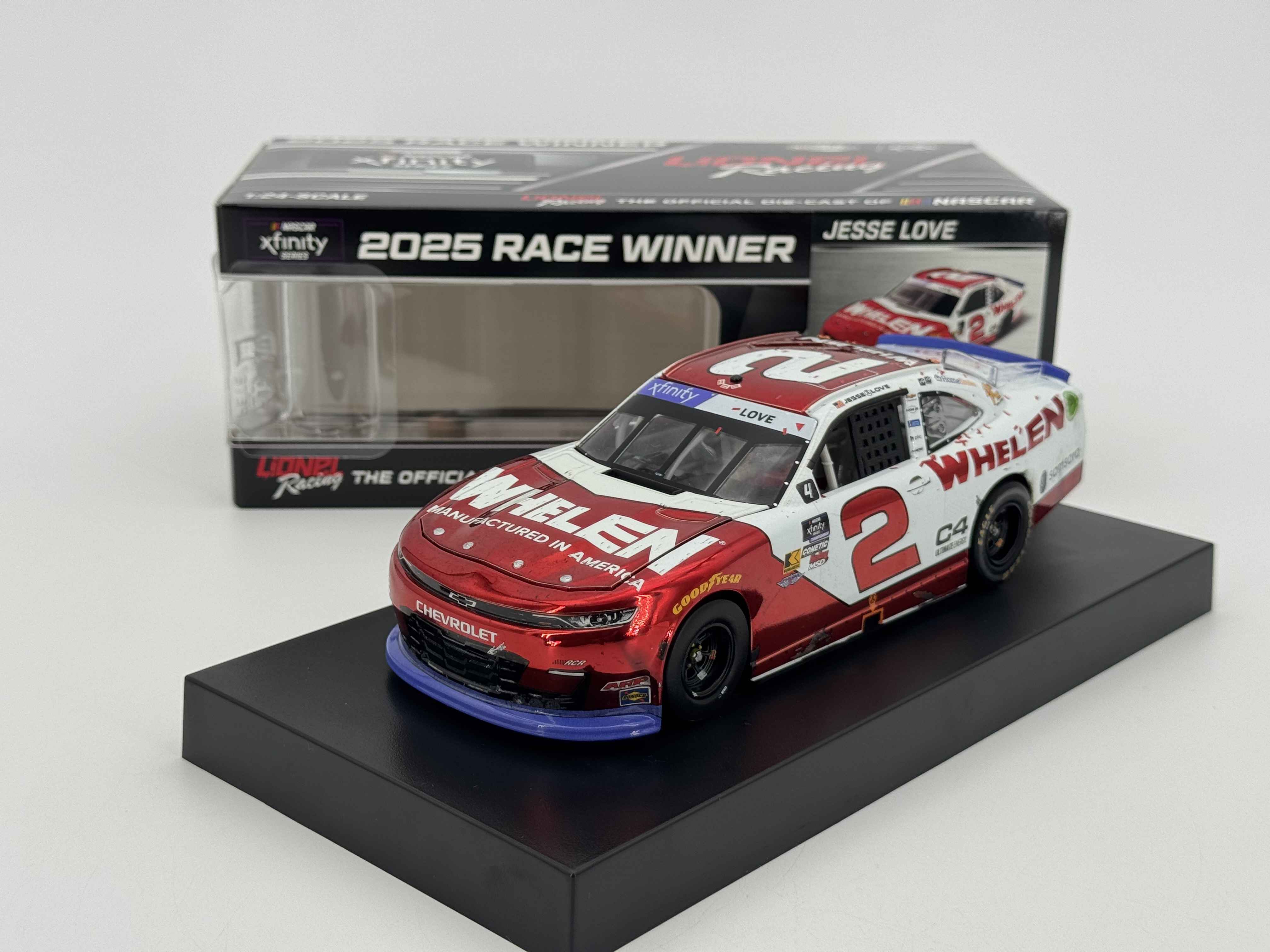 Jesse Love 2025 Whelen Phoenix 11/1/25 Race Win 1:24 Color Chrome