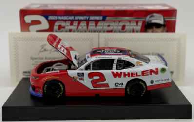 Jesse Love Dual Autographed 2025 Whelen 1:24 XFinity Series Champion 1:24 Nascar Diecast Jesse Love, Nascar Diecast, 2025 Nascar Diecast, 1:24 Scale Diecast, Autographed 