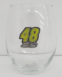 Jimmie Johnson Pewter Name & Number Glass Tumbler Jimmie Johnson Pewter Name & Number Glass Tumbler