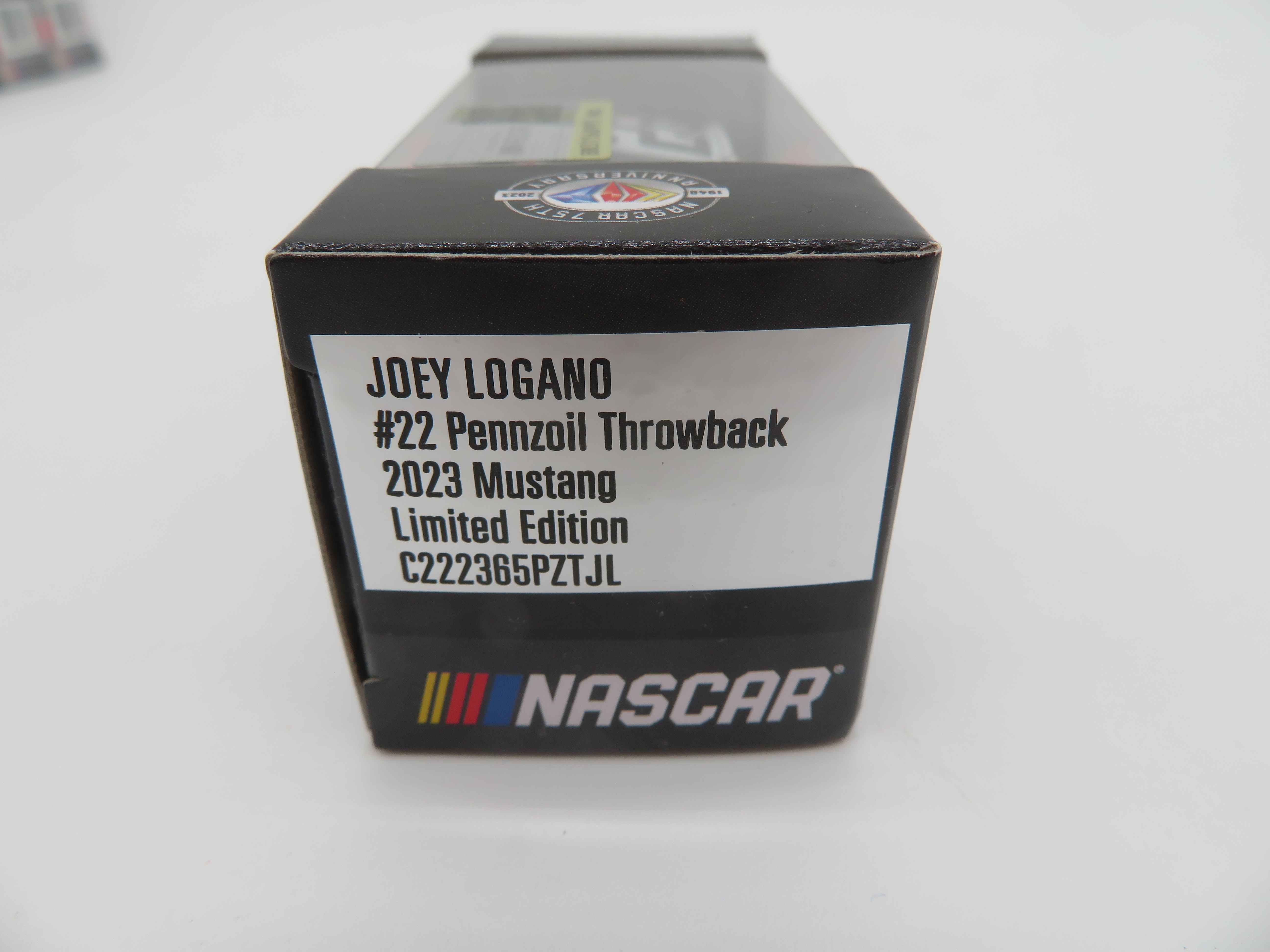 Joey Logano Signed LE NASCAR #22 Shell-Penzoil Darlington Win 2022 Mustang 124 Diecast Car Pa