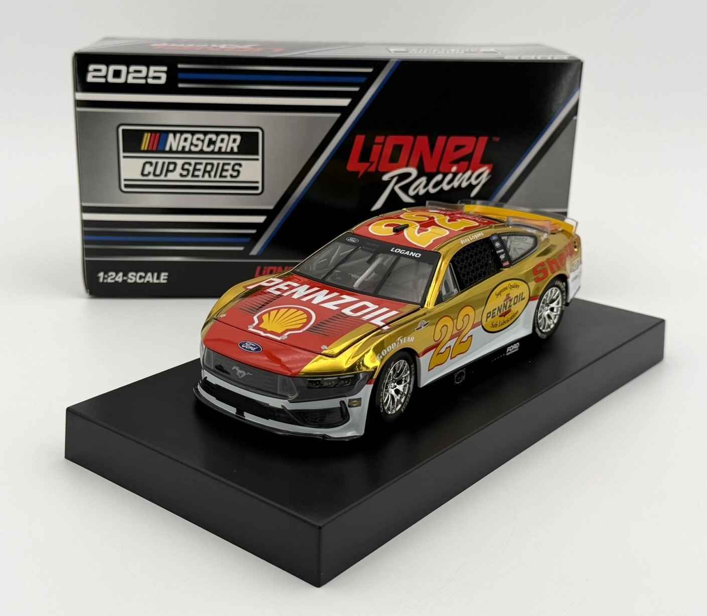 Joey Logano 2025 Shell-Pennzoil 1:24 Color Chrome Nascar Diecast