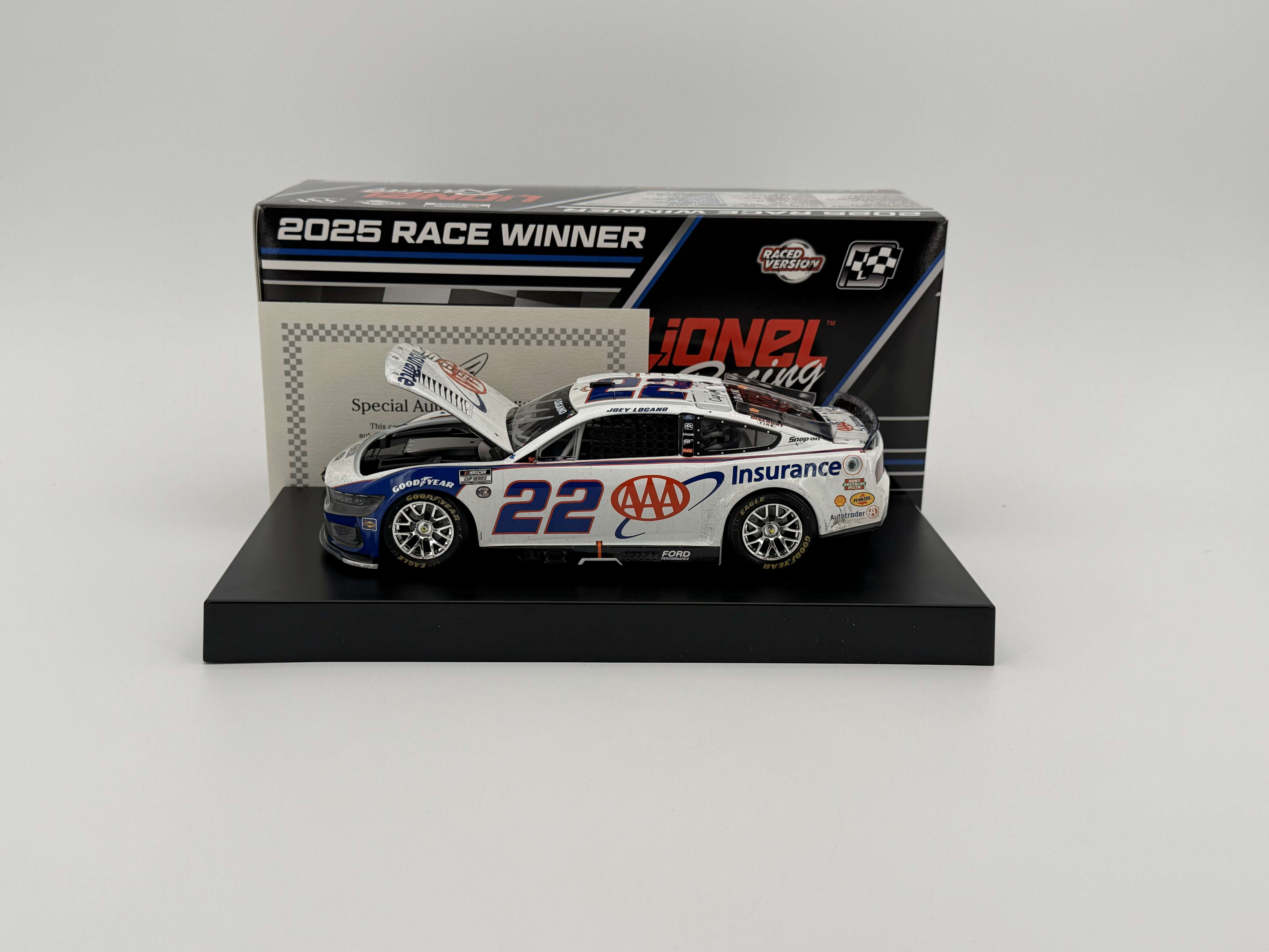 Joey Logano Autographed 2025 AAA Insurance Texas 5/4/25 1:24 Nascar Diecast