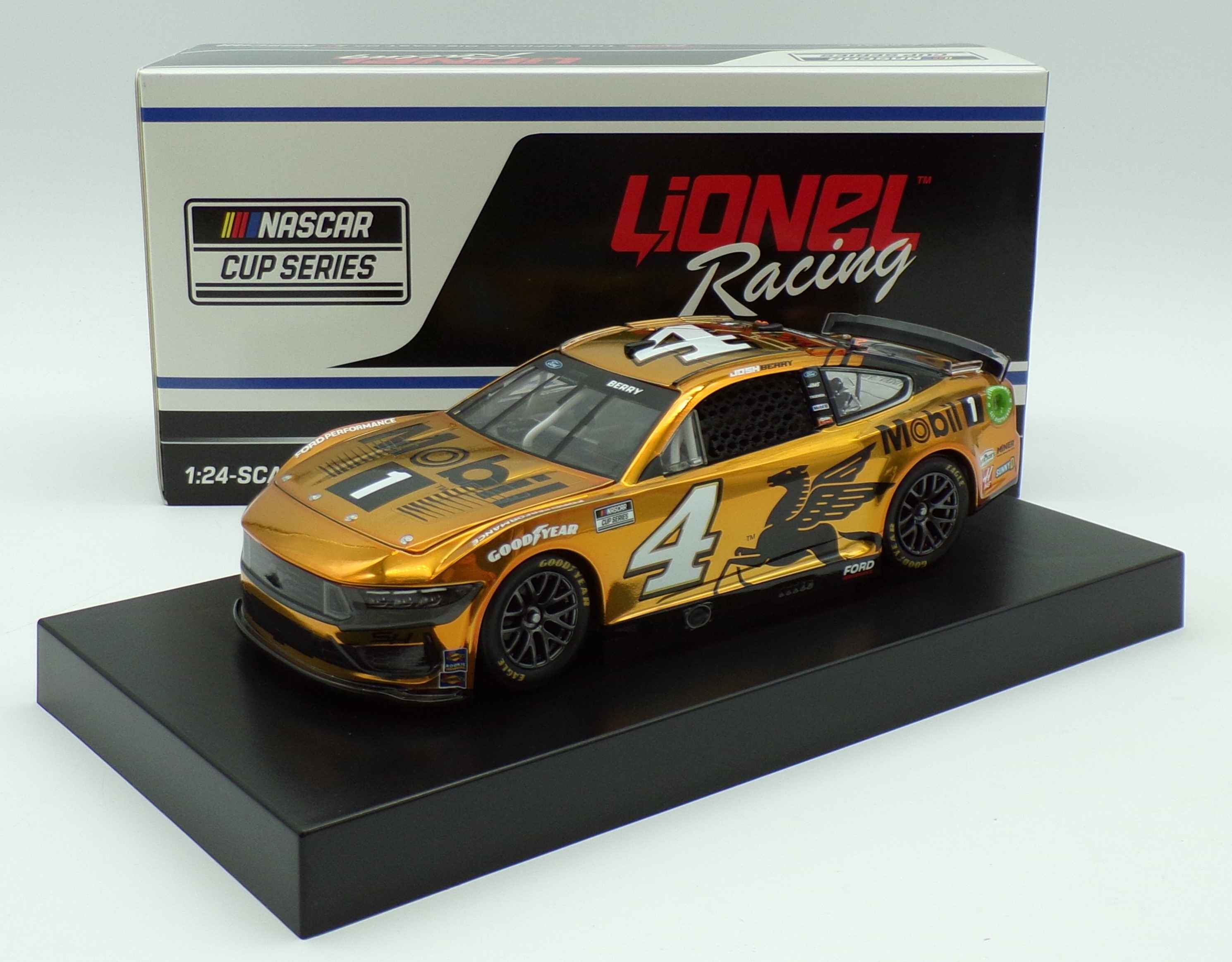 Josh Berry 2024 Mobil 1 50th Anniversary 1:24 Color Chrome Nascar