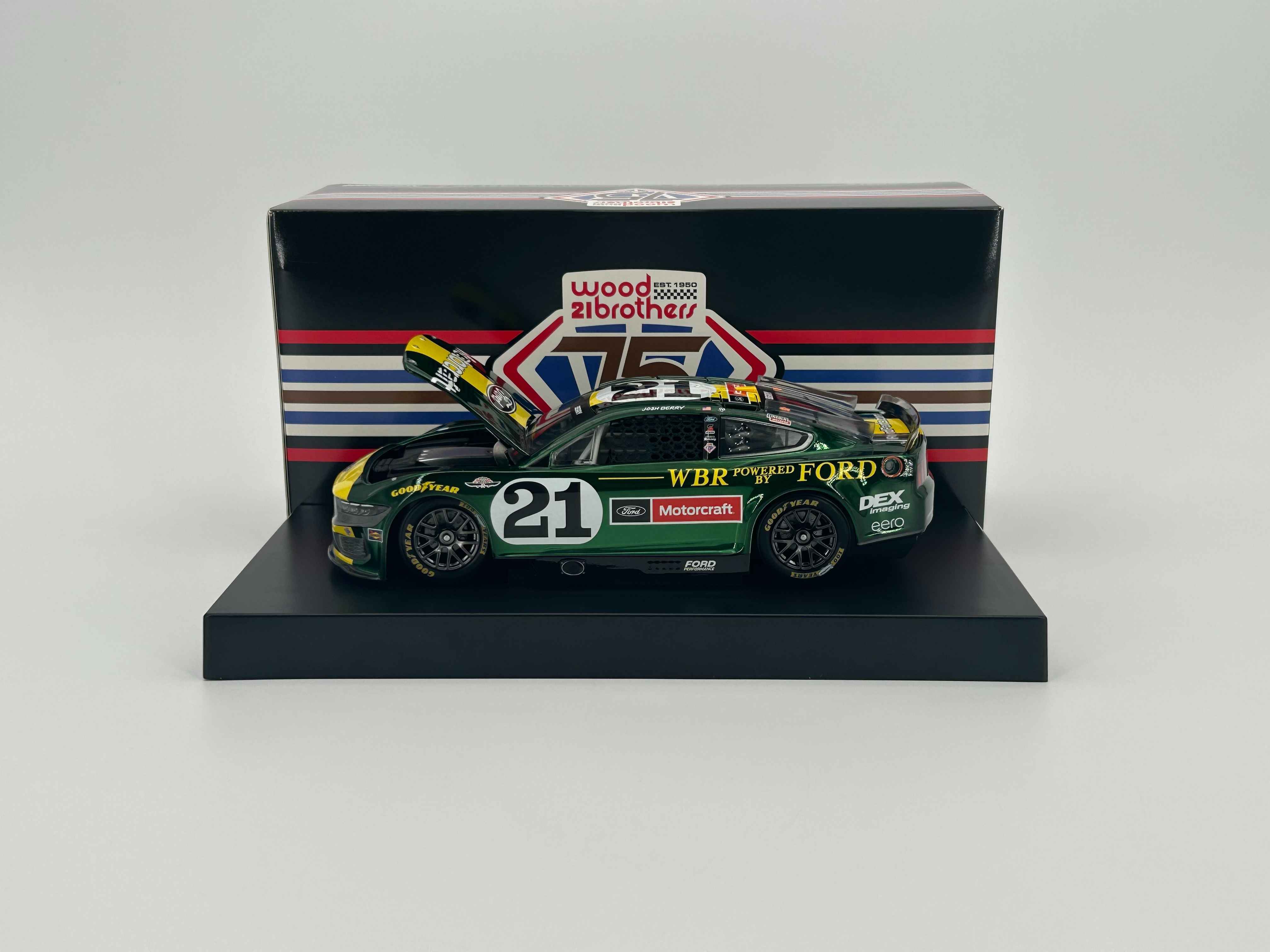 Josh Berry 2025 Motorcraft Throwback 1:24 Color Chrome Nascar Diecast