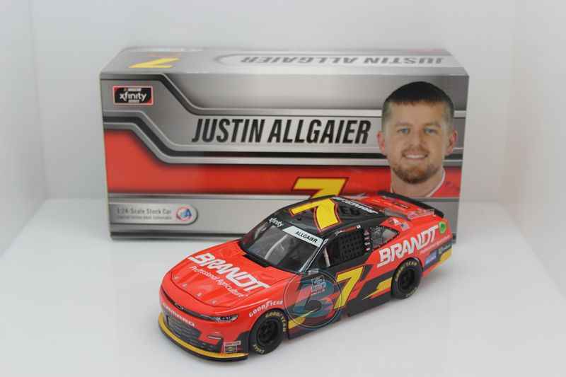 Modellino Diecast 1:24 NASCAR Justin Allgair 2025 Brandt, Action, Edizione Limitata