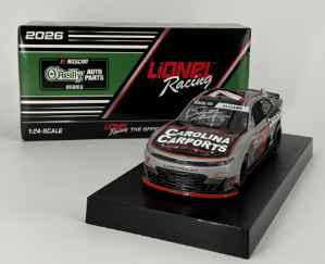 Justin Allgaier Autographed 2026 Carolina Carports 1:24 Xfinity Diecast Justin Allgaier, Nascar Diecast, 2026 Nascar Diecast, 1:24 Scale Diecast, Autographed