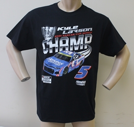 Kyle Larson 2021 Official Cup Series Champ Adult 1-Spot Tee Kyle Larson, Tee, NASCAR, Race Win, Champion, Champ