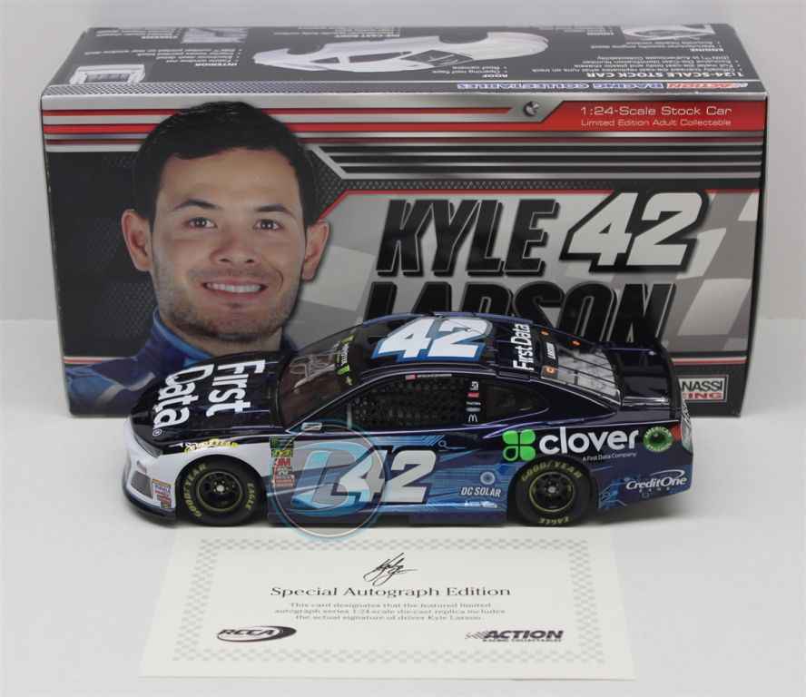 Kyle Larson Autographed 2018 First Data 1:24 Liquid Color Nascar Diecast