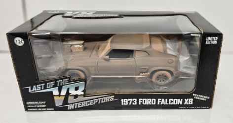 Last of the V8 Interceptors (1979) 1:24 - 1973 Ford Falcon XB Weathered Look Last of v8, Mad Max, Road Warrior, Movie Diecast, 1:24 Scale, 1973 Ford Falcon XB